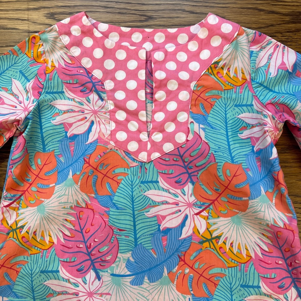 Kelly's Kids Girls Tropical Vacation Tunic Shift Dress Size 2 - Picture 4 of 11